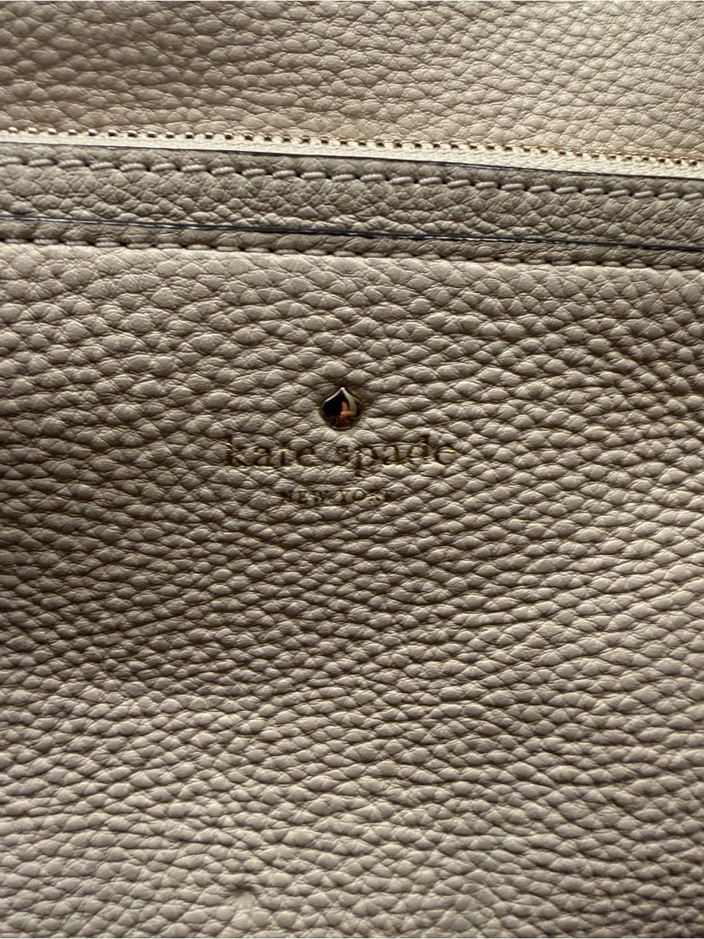Neutral Beige Pebbled Leather Backpack - Women Kate spade